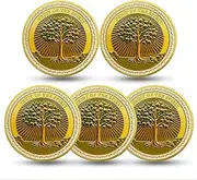 RYUKENLM 5 Pack of Fruit of The Spirit Christian Challenge Coin Galatians 5:22-23 Bible Verse Token Inspirational Christian Gift for Men Women