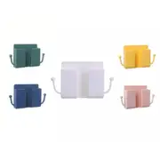 Wall Mounted Mobile Phone Remote Control Stationery Holder Storage Box Organizer