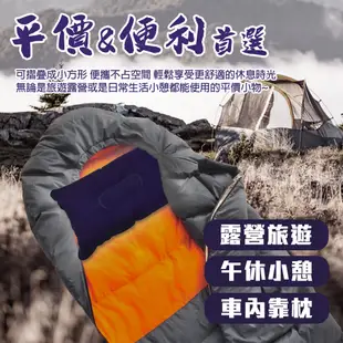 便攜型充氣枕《名雪購物》植絨布 中凹 旅行睡眠枕 辦公室午休枕 睡袋枕 旅行充氣枕