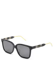 Gucci Rectangle Sunglasses Black & Gold GG0599SA