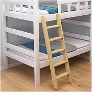 Solid Wood Bed Ladde Bunk Bed Slanted Ladder Free Standing Attic Ladder with Anti-Slip Feet for Dorm Cabin RV Load 200kg/ 440 Lbs