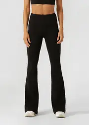 [Lorna Jane] Lotus Flared Leggings Tall in Black, Size - 2XS 2XS Recycled Black