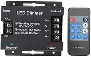 RF Wireless Remote LED Dimmer Adjustable Brightness DC 12V‑24V PWM Light Strip Dimmer Long Distance Control