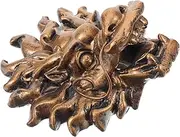 CIMAXIC Dragon Head Wall Fountain Outdoor Water Feature Garden Decor Resin Material Easy Install Grand Design