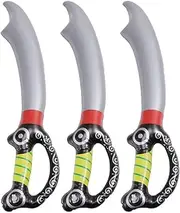Gadpiparty 3pcs Inflatable Pirate Children Pretend Inflatable Swords for Pool Pirate Toys Inflatable Swords for Kids Childrens Toys Kids Inflatable Sword Halloween Decorate