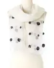 Loulou (White with Black Polka Dots) Women Scarf