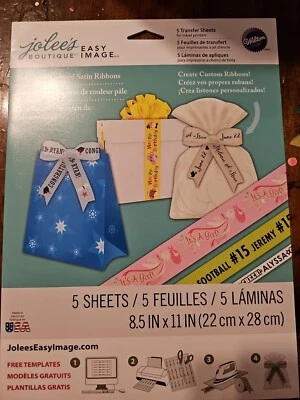 ( 8 PACKS) Jolee's Boutique Easy Image Transfer Sheets For Light Satin Ribbons