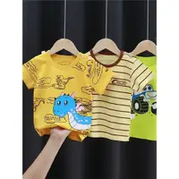 在飛比找ETMall東森購物網優惠-童裝寶寶全棉夏季兒童短袖t恤