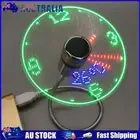 USB Gadgets DC 5V Clock Fans USB Powered LED Clock Fan Mini Cooling Flashing Fan