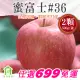 【每日宅鮮】任選$699免運 日本青森蜜富士蘋果#36規(2粒入／500g±5% x1盒 原裝直送)