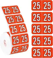500pcs 2025 Year Stickers, 1.5x0.75in 2025 New Year Stickers File Folder Year Labels Color Coded Stickers 25 Year Labels for Tab File Folders Office Supplies (Red)
