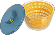 Alipis Salad Dryer Drain Basket Electric Vegetable Dehydrator Salad Rotator Blue Yellow Compact Storage