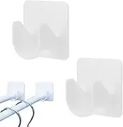 Curtains Rod Bracket Holder - Curved Groove Design Sturdy Curtains Brackets | Curtains Pole Holders with Strong Load-Bearing Capacity Curtains Rod Hooks for Home