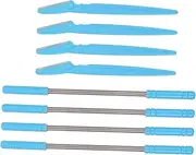 Healeved 4Pcs Eyebrow Razor and Facial Hair Removal Tool Set Manual Epilator Spring for Precision Trimming Hair Removal Kit for Women for Chin Neck and Face Hair Removal
