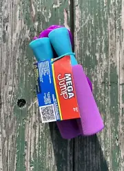 MEGA JUMP Skipping Rope With Soft Foam Handles & Ball Bearing Axle 8ft • Purple