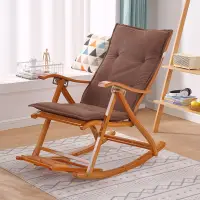 在飛比找松果購物優惠-四季通用棉麻藤椅坐墊靠墊一體舒適透氣午休搖搖椅摺疊椅坐墊 (