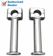 Paughco / V-Twin 5" Chrome Post Risers Set Pair Harley Chopper Bobber Springer