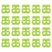 40Pcs Plastic Cord Lock Ends Toggle Spring Toggle Stopper, Light Green