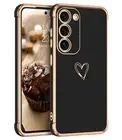 For Samsung Galaxy S23 Ultra S22 Ultra Sgockproof Love Heart Plating Case Cover