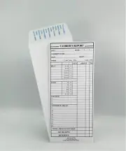 Cashier's Report Envelope, MT235S, 4 1/2" x 10 3/8", White 24lb, P&S 500/Box