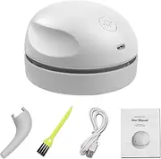 prowithlin Desktop Vacuum Cleaner USB Charging with Vacuum Nozzle Cleaning Brush, Detachable Design & Portable Mini Table Dust Vaccum Cleaners, Cleaning Dust, Crumbs, Piano, Computer, Car Etc(Gray)