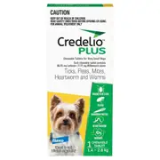 Credelio Plus Chewable Tablets For X-Small Dog 1.4-2.8kg - 1pk Red