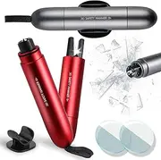 Emergency Hammer for Car, Set of 2, Safety Hammer, Window Breaker, 2-in-1 Emergency Hammer Car Window with Seat Belt Cutter & Hardened Tips for Car, Bus, Emergency Hammerdex (Dark Grey & Red)