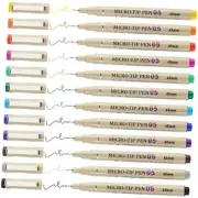 [12 Colors] 05 Micro, Fineliner Pen Set Ink, Fine Point Pen,Multi 10 Colors