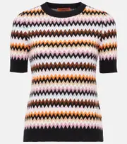 [Missoni] Missoni Zig Zag wool top UK 8 multicoloured