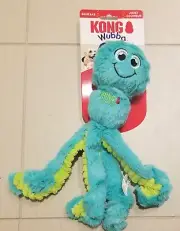 KONG Wubba Octopus (1) LARGE Squeaky Toss Fetch and Tug Dog Toy Green