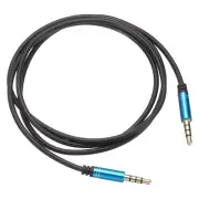 3.5mm 1/8" Male TRS to 6.35mm 1/4" Male TRS Audio Cable 4 Pole 3.3Ft/1M Blue