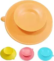 HOLIDYOYO Suction Cup Bowl Set Food Tray Silicone Sucker Pads Plate Bowl Suction Pads for Boys and Girls