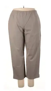 New With Tags 2X Eileen Fisher Organic Cotton Crop Pants Tan Stone Camel