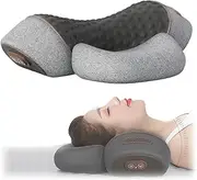 Thera Pillow Traction Massager - 3-in-1 Heated Memory Foam Neck Pillow with Traction, Electric Lifting and Stretching, for Shoulder, Back, and Neck (Gray)