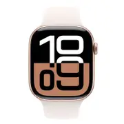 Apple Watch Series 10 GPS + Cellular 42mm Rose Gold Aluminium Case with Light Blush Sport Band - S/M