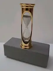 NIB 3 Minute Sandglass Sand Glass Brass Replica 18th 19th Century Navy Merchant