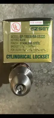 EZ SET BP-100EA-BA-US32D STAINLESS STEEL COMMERCIAL CYLINDRICAL DOOR LOCKSET NEW