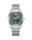 CITIZEN Women Analog Eco-Drive Casual Watch Classic Dress Green Dial Waterproof