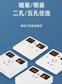 在飛比找樂天市場購物網優惠-戶外小區電動車共享充電樁插座帶防雨罩二三插五孔插座面板86明