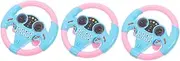 GETAJGHSD 3pcs Children's Toy Steering Wheel Car Children Steering Wheel Toy Simulated Steering Wheel Big Wheel Sound Steering Wheel Toy Replacement Steering Wheel Toy Toys Abs Pink