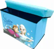 Frozen. Disney Princess Elsa Anna & Olaf Foldable Storage Box & Stool Blue