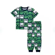 Minecraft Boy's Mob Character Creeper, Skeleton, Zombie Block Pajama Set