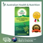 ORGANIC INDIA TULSI (HOLY BASIL) GREEN TEA 25 TEA BAGS + FREE SHIPPING