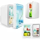 8L Mini Beauty Fridge LED Mirror Makeup Refrigerator For Skincare Drinks Cooler