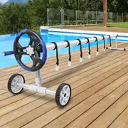 ALFORDSON Pool Cover Roller 4.5m Adjustable Solar Blanket Reel Swimming Blue