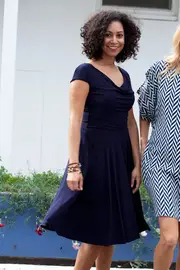 Coco Circ Cowl Neck Dress--LEI-SU14COCO