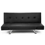 Sarantino Brooklyn Faux Leather Sofa Bed Adjustable Lounge Couch Furniture Sofa Beds