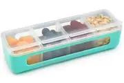 Melii: 4 Compartment Snackle Box - Blue