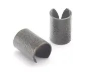 Hammered tube adjustable ring Antique bronze plated brass 30mm 6US-8US size 4319