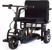 Improved! 2 Batteries Folding Electric Mobility Scooters,3 Wheel Power Mobile Wheelchairs, Up to 8 Km/H,Rear-Wheel Drive Sealed transaxle Motor, Easy 3 Steps Folding Function.for Disabled Adults